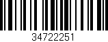 Código de barras (EAN, GTIN, SKU, ISBN): '34722251'