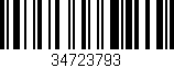 Código de barras (EAN, GTIN, SKU, ISBN): '34723793'