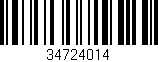 Código de barras (EAN, GTIN, SKU, ISBN): '34724014'
