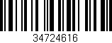 Código de barras (EAN, GTIN, SKU, ISBN): '34724616'