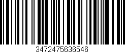 Código de barras (EAN, GTIN, SKU, ISBN): '3472475636546'