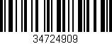 Código de barras (EAN, GTIN, SKU, ISBN): '34724909'