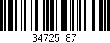 Código de barras (EAN, GTIN, SKU, ISBN): '34725187'