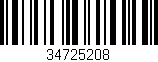 Código de barras (EAN, GTIN, SKU, ISBN): '34725208'