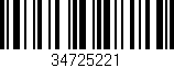 Código de barras (EAN, GTIN, SKU, ISBN): '34725221'
