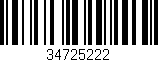 Código de barras (EAN, GTIN, SKU, ISBN): '34725222'