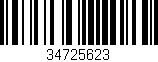 Código de barras (EAN, GTIN, SKU, ISBN): '34725623'