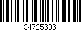 Código de barras (EAN, GTIN, SKU, ISBN): '34725636'