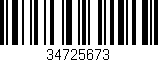 Código de barras (EAN, GTIN, SKU, ISBN): '34725673'