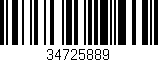 Código de barras (EAN, GTIN, SKU, ISBN): '34725889'