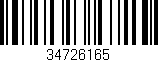 Código de barras (EAN, GTIN, SKU, ISBN): '34726165'