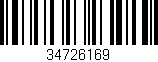 Código de barras (EAN, GTIN, SKU, ISBN): '34726169'