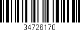 Código de barras (EAN, GTIN, SKU, ISBN): '34726170'