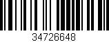 Código de barras (EAN, GTIN, SKU, ISBN): '34726648'