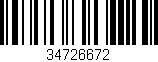 Código de barras (EAN, GTIN, SKU, ISBN): '34726672'