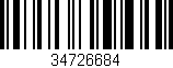 Código de barras (EAN, GTIN, SKU, ISBN): '34726684'