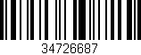 Código de barras (EAN, GTIN, SKU, ISBN): '34726687'