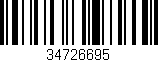 Código de barras (EAN, GTIN, SKU, ISBN): '34726695'