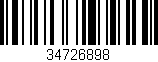 Código de barras (EAN, GTIN, SKU, ISBN): '34726898'