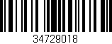 Código de barras (EAN, GTIN, SKU, ISBN): '34729018'