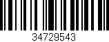Código de barras (EAN, GTIN, SKU, ISBN): '34729543'
