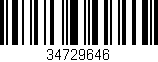 Código de barras (EAN, GTIN, SKU, ISBN): '34729646'