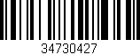 Código de barras (EAN, GTIN, SKU, ISBN): '34730427'