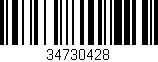 Código de barras (EAN, GTIN, SKU, ISBN): '34730428'