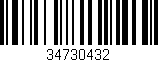 Código de barras (EAN, GTIN, SKU, ISBN): '34730432'