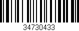 Código de barras (EAN, GTIN, SKU, ISBN): '34730433'