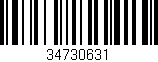 Código de barras (EAN, GTIN, SKU, ISBN): '34730631'