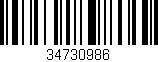 Código de barras (EAN, GTIN, SKU, ISBN): '34730986'