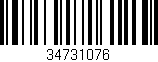 Código de barras (EAN, GTIN, SKU, ISBN): '34731076'