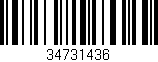Código de barras (EAN, GTIN, SKU, ISBN): '34731436'