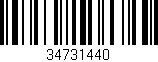 Código de barras (EAN, GTIN, SKU, ISBN): '34731440'