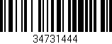 Código de barras (EAN, GTIN, SKU, ISBN): '34731444'