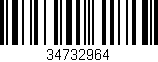 Código de barras (EAN, GTIN, SKU, ISBN): '34732964'