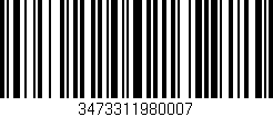 Código de barras (EAN, GTIN, SKU, ISBN): '3473311980007'