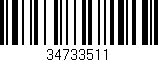 Código de barras (EAN, GTIN, SKU, ISBN): '34733511'