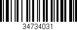Código de barras (EAN, GTIN, SKU, ISBN): '34734031'