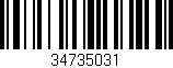 Código de barras (EAN, GTIN, SKU, ISBN): '34735031'