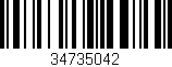 Código de barras (EAN, GTIN, SKU, ISBN): '34735042'
