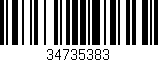 Código de barras (EAN, GTIN, SKU, ISBN): '34735383'