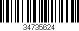 Código de barras (EAN, GTIN, SKU, ISBN): '34735624'