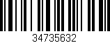 Código de barras (EAN, GTIN, SKU, ISBN): '34735632'