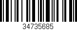 Código de barras (EAN, GTIN, SKU, ISBN): '34735685'