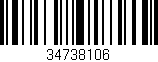 Código de barras (EAN, GTIN, SKU, ISBN): '34738106'