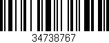 Código de barras (EAN, GTIN, SKU, ISBN): '34738767'