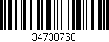 Código de barras (EAN, GTIN, SKU, ISBN): '34738768'