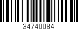 Código de barras (EAN, GTIN, SKU, ISBN): '34740084'